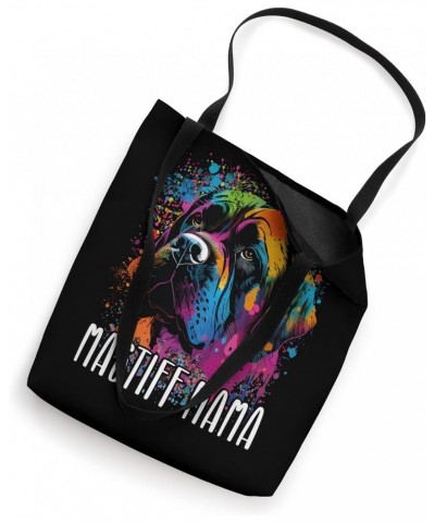 Colorful Splash Art English Mastiff Mama Portrait Puppy Tote Bag $15.07 Totes