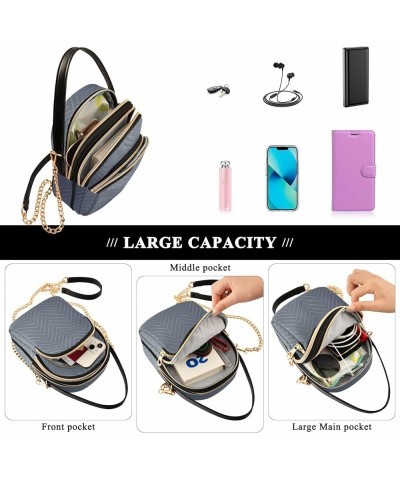 White Musical Notes and Symbols Crossbody Wallet Bags for Women Womens Small Handbags Blue Grey Gradient $11.99 Shoulder Bags