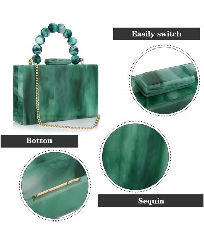 Acrylic Purses and Handbags for Women with Marbling Purses and Handbags Elegant Banquet Evening Crossbody Bag Box Clutch D $2...