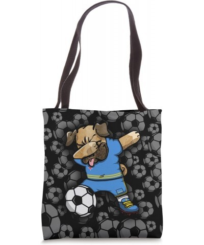 Dabbing Pug Aruba Soccer Fans Jersey Aruban Football Lovers Tote Bag $14.43 Totes