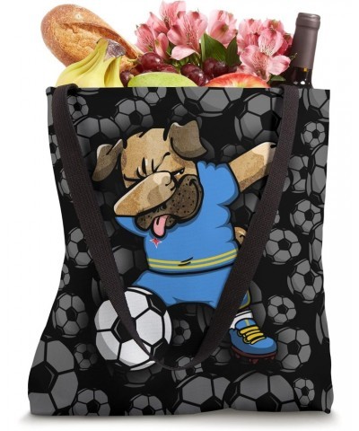 Dabbing Pug Aruba Soccer Fans Jersey Aruban Football Lovers Tote Bag $14.43 Totes