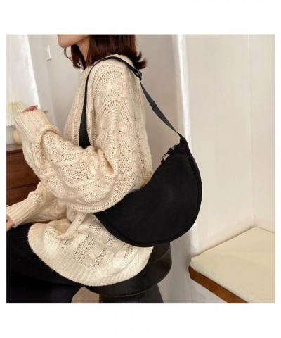 Casual Nylon Hobos Crossbody Bag for Women Shoulder Bags Large Capacity Tote Bag Female Purses Fanny Bag Black $11.00 Totes