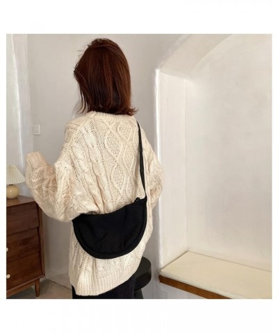 Casual Nylon Hobos Crossbody Bag for Women Shoulder Bags Large Capacity Tote Bag Female Purses Fanny Bag Black $11.00 Totes