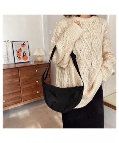 Casual Nylon Hobos Crossbody Bag for Women Shoulder Bags Large Capacity Tote Bag Female Purses Fanny Bag Black $11.00 Totes