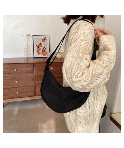 Casual Nylon Hobos Crossbody Bag for Women Shoulder Bags Large Capacity Tote Bag Female Purses Fanny Bag Black $11.00 Totes