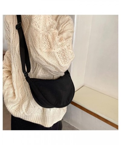 Casual Nylon Hobos Crossbody Bag for Women Shoulder Bags Large Capacity Tote Bag Female Purses Fanny Bag Black $11.00 Totes