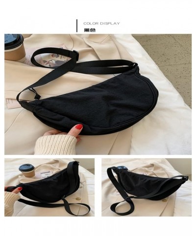 Casual Nylon Hobos Crossbody Bag for Women Shoulder Bags Large Capacity Tote Bag Female Purses Fanny Bag Black $11.00 Totes