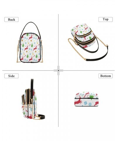 Women's Crossbody Handbags Clutch Phone Purse Running Deer Stylish Shoulder Bag with Detachable Chain Strap $14.55 Shoulder Bags