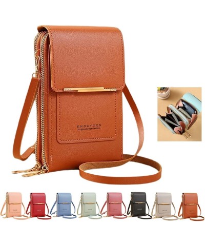 Crossbody Bags Shoulder Bags for Women Men Teen Trendy Clear Bag Concerts Stadium Approved Crossbody Phone Wallet C-brown $10...