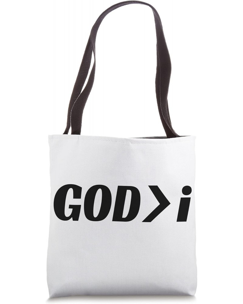 God Is Greater Than I Christian Tote Bag $15.59 Totes