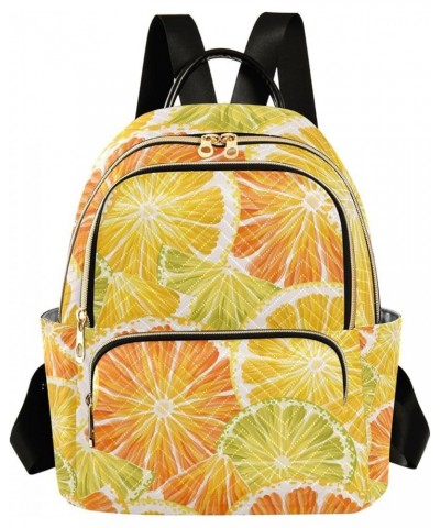 Women Backpack Orange Lemon Lime Anti-Theft Travel Backpack with Luggage Belt Lightweight Handbag Lady Purse Roomy Double Zip...