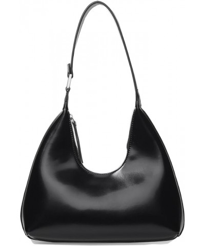 Classic Shoulder Bag,Retro Small Purse,Tote Bag for Women with Zipper Closure 2-black $13.20 Totes