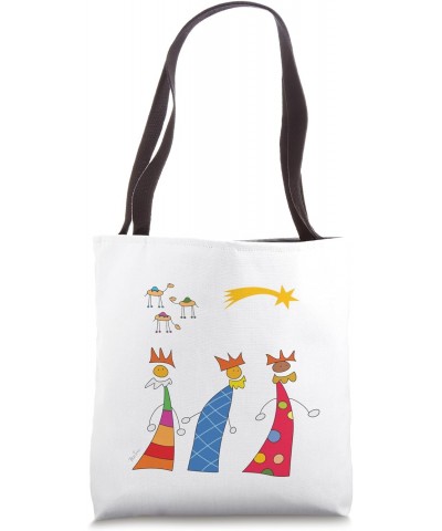 Feliz Navidad con estos Reyes Magos Tote Bag $12.17 Totes