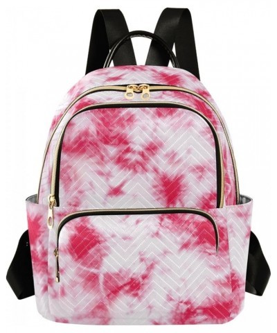 Women Backpack Batik Tie Dye Abstract Pink Blossom Durable Travel Backpack Lightweight Handbag Lady Purse Roomy Double Zipper...