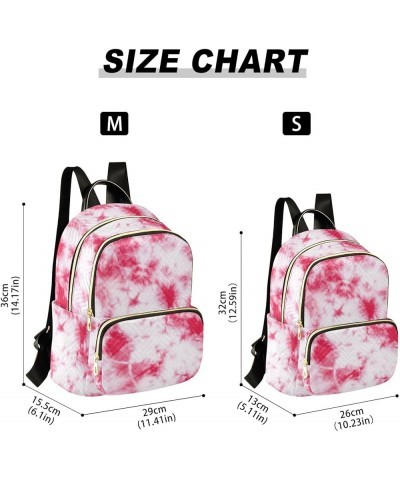 Women Backpack Batik Tie Dye Abstract Pink Blossom Durable Travel Backpack Lightweight Handbag Lady Purse Roomy Double Zipper...