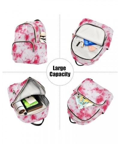 Women Backpack Batik Tie Dye Abstract Pink Blossom Durable Travel Backpack Lightweight Handbag Lady Purse Roomy Double Zipper...