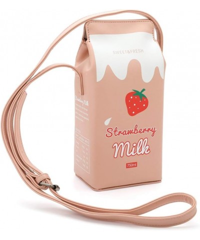 Lolita Pu Leather Shoulder Small Square Mobile Phone Bag Purse Strawberry $18.55 Shoulder Bags