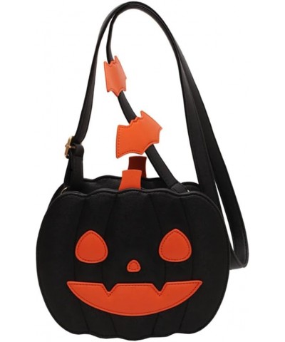 Pumpkin Crossbody Bag Purse Novelty Halloween Devil Shoulder Bag for Women Funny Bat Wing Crossbody Purse Black Happy $28.45 ...