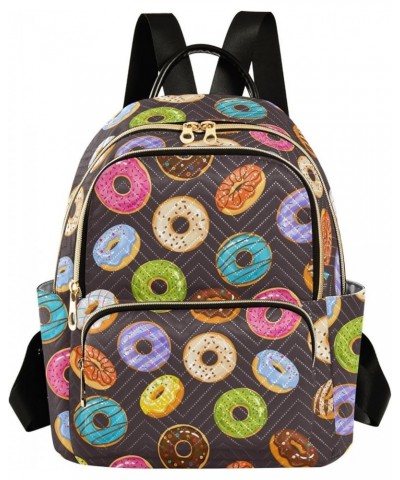 Chocolate Donuts Women Backpack Purse Shoulder Bag Color Small $13.53 Backpacks