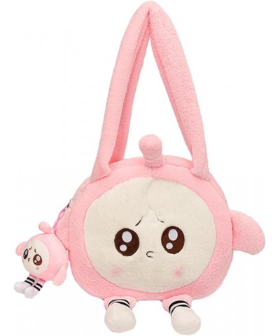 Egg puff party bag plush trendy one-shoulder underarm bag all-match cartoon anime cute Pink $17.20 Totes