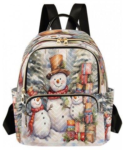 Oil Painting Christmas Pine Tree Merry Christmas Women Backpack Purse Ladies Fashion Shoulder Bag Daypack Travel Bag 7.5L Sma...