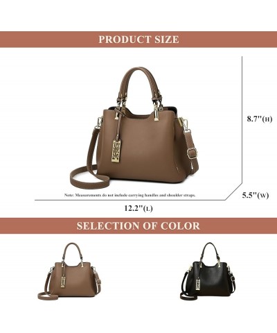 PU Leather Handbag for Women Simple Large Capacity Work Satchel Top Handle Tote Bag Ladies Daily Commuter Shoulder Bag Black ...