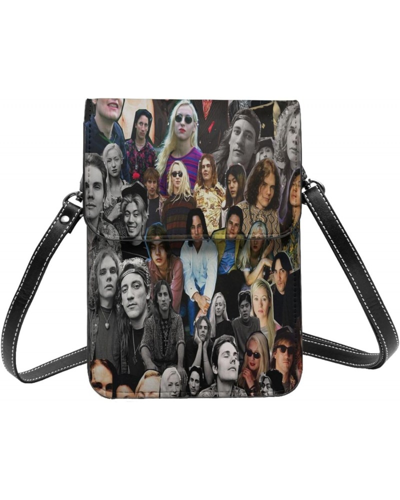 The Rock Smashing Music Pumpkins Band Collage Small Cell Phone Purse Cell Phone Purse Clutch Handbag For Womens Female Black ...