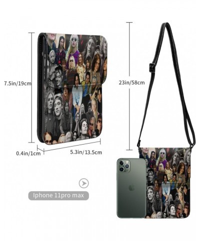 The Rock Smashing Music Pumpkins Band Collage Small Cell Phone Purse Cell Phone Purse Clutch Handbag For Womens Female Black ...