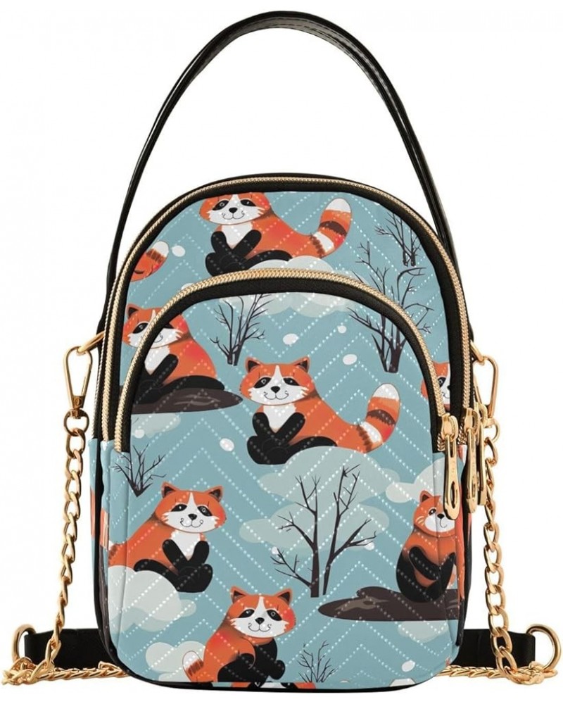 Dogs on Skates Crossbody Handbags Over Shoulder Handbag Purse Small Crossbody Bags for Women Black and Orange Colored Pandas ...