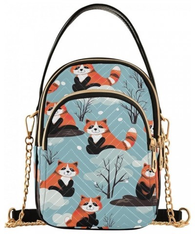 Dogs on Skates Crossbody Handbags Over Shoulder Handbag Purse Small Crossbody Bags for Women Black and Orange Colored Pandas ...