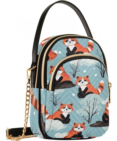 Dogs on Skates Crossbody Handbags Over Shoulder Handbag Purse Small Crossbody Bags for Women Black and Orange Colored Pandas ...