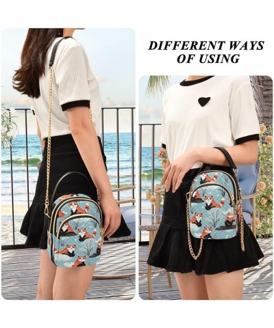 Dogs on Skates Crossbody Handbags Over Shoulder Handbag Purse Small Crossbody Bags for Women Black and Orange Colored Pandas ...