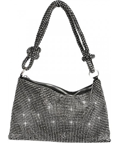 Rhinestone Evening Bags for Womens, Chic Crystal Sparkly Evening Purse Handbag Hobo Bag Black $15.94 Evening Bags