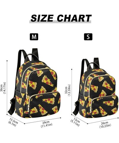 Women's Medium Fashion Backpack Cartoon Pizzas Print Ladies Travel Daypack Aesthetic Shoulder Bag 11.4×6.1×14.1 IN $21.59 Bac...