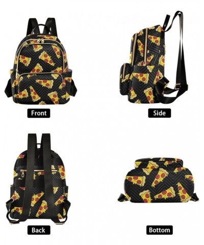 Women's Medium Fashion Backpack Cartoon Pizzas Print Ladies Travel Daypack Aesthetic Shoulder Bag 11.4×6.1×14.1 IN $21.59 Bac...