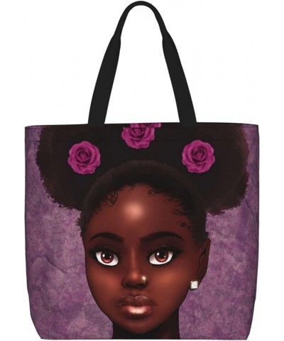 Tote Bag for Women African American Shoulder Bag Handbag Black Women Fashion Bags Black Women-4 $10.87 Totes