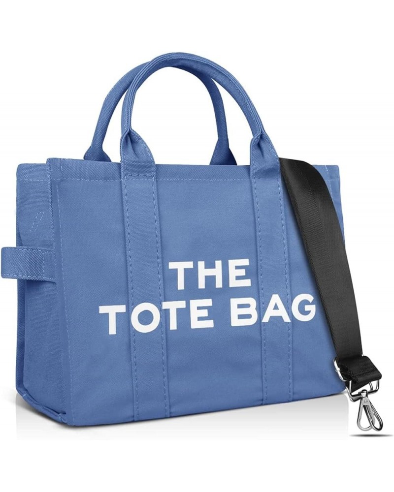 Canvas Tote Bag Travel Tote Bags Shoulder Bag Hobo Crossbody Handbag Women Tote Bag Purse Canvas_blue $17.04 Totes