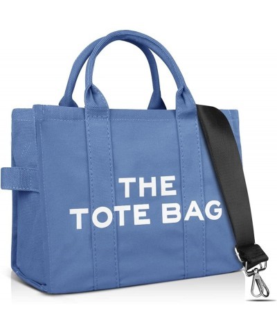 Canvas Tote Bag Travel Tote Bags Shoulder Bag Hobo Crossbody Handbag Women Tote Bag Purse Canvas_blue $17.04 Totes