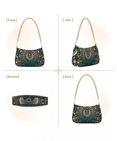 Shoulder Bag for Women Purse Clutch Moon & Star Chain Shoulder Tote Handbag with Zipper Closure(238ri4g) $18.87 Shoulder Bags