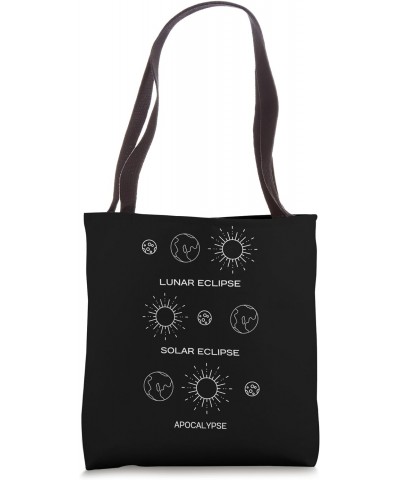 Lunar Eclipse Solar Eclipse Apocalypse Funny Science planets Tote Bag $12.47 Totes