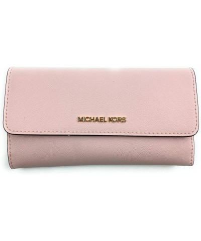 Women's Jet Set Travel Large Trifold Wallet (Powder Blush) $33.36 Wallets