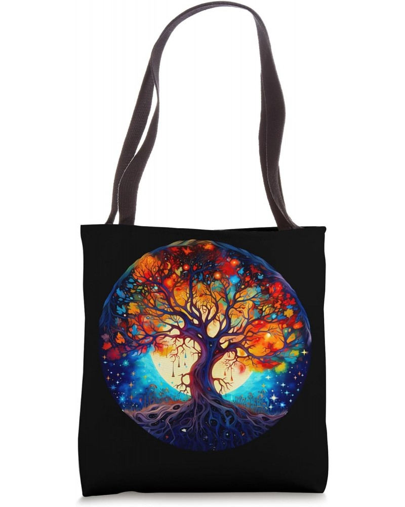 Tree in Moonlight Full Moon Tote Bag $16.50 Totes