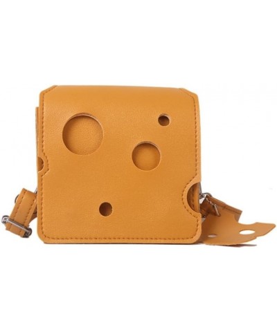 Cute Cheese Crossbody Bag Women'S Fashion Shoulder Handbags Cartoon Cheese Mini Crossbody Purse Shoulder Bag Square-orange $1...