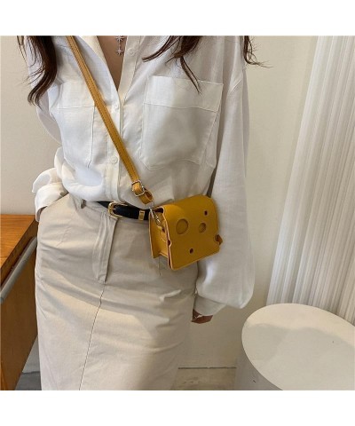 Cute Cheese Crossbody Bag Women'S Fashion Shoulder Handbags Cartoon Cheese Mini Crossbody Purse Shoulder Bag Square-orange $1...