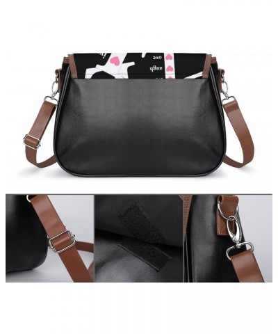 Live Laugh Love Women's Crossbody Bag PU Messenger Bag Shoulder Handbag Pocket Purse for Travel Office $20.09 Shoulder Bags