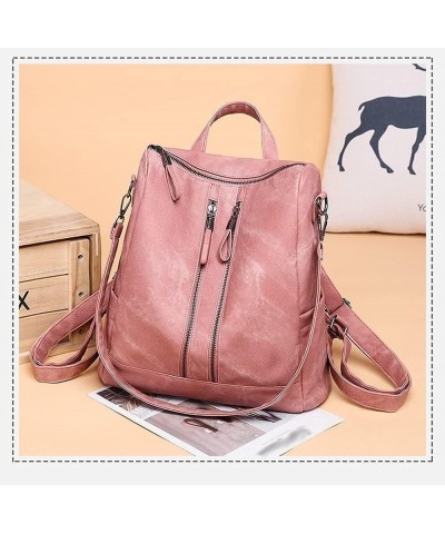 Handle Satchel Handbags Shoulder Bag PU Shoulder Purse Women's Fashion Backpack Pink $45.63 Satchels