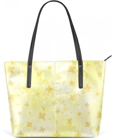 Handbags for Women Tote Bags with 11.08"(L) x 3.54"(W) x 11.02"(W) - Blue Dragonfly Small Yellow Flowers $25.79 Totes