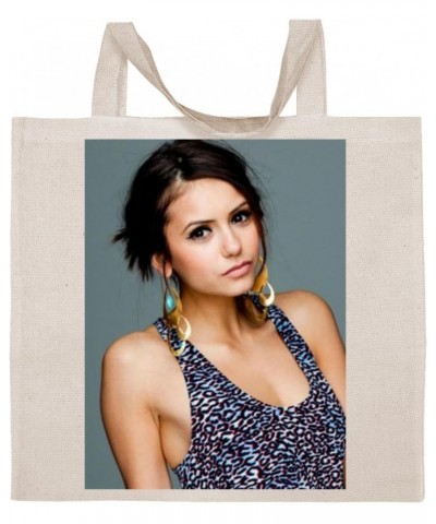 Nina Dobrev - Cotton Photo Canvas Grocery Tote Bag IDPP596023 $21.20 Totes