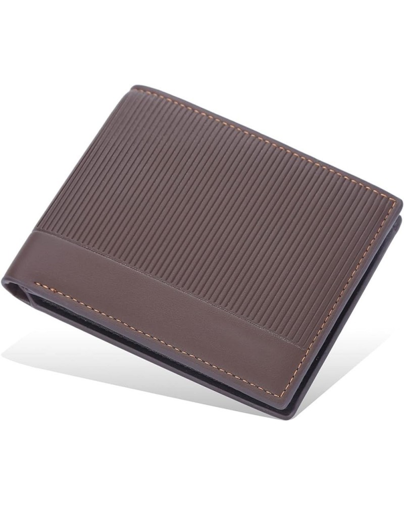 Money Organizers Money Clips Men's Business Card Cases Leather Wallets (Color : Khaki) Brown $16.15 Wallets