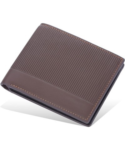 Money Organizers Money Clips Men's Business Card Cases Leather Wallets (Color : Khaki) Brown $16.15 Wallets